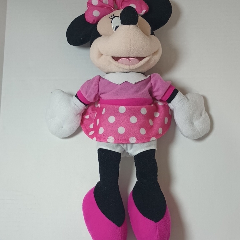 Disney Minnie Mouse Plush Toy in Pink and Black